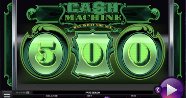 Screenshot of a player winning $500 on the online slot Cash Machine